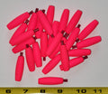 Fishing Floats 1-1/2" Bright PINK SLIM, 24 Floats w/peg Styrofoam Pegged Narrow Cigar Shaped