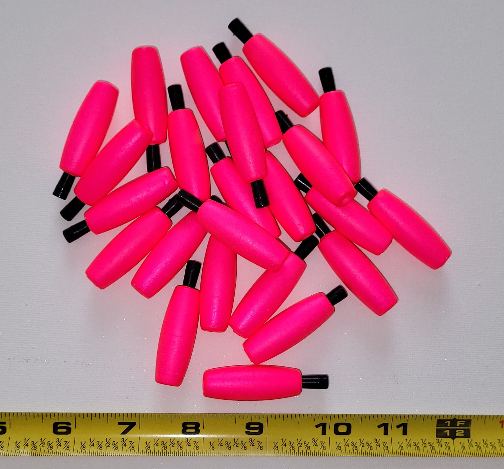 Fishing Floats 1-1/2" Bright PINK HUSKY, 24 Floats Styrofoam Pegged Cigar Shaped