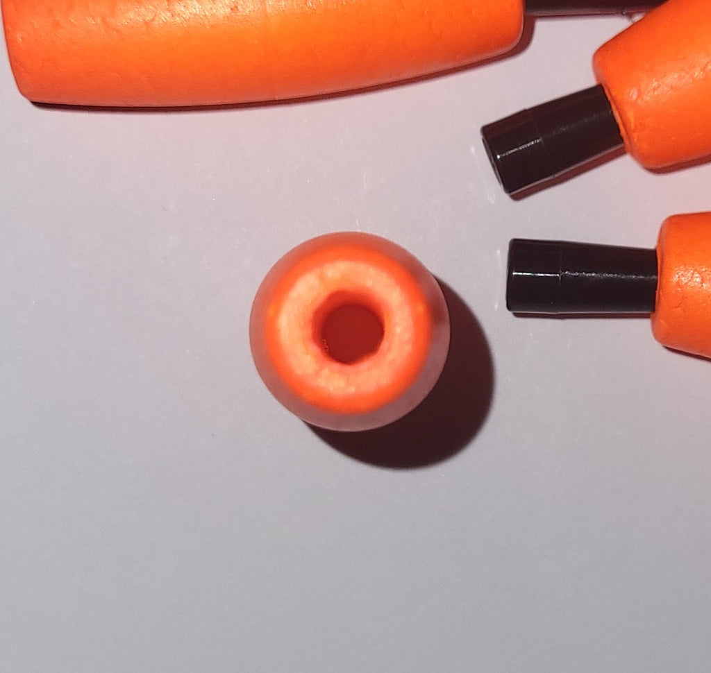 Fishing Floats 1-1/2" Bright Orange HUSKY, 24 Floats Styrofoam Pegged Cigar Shaped