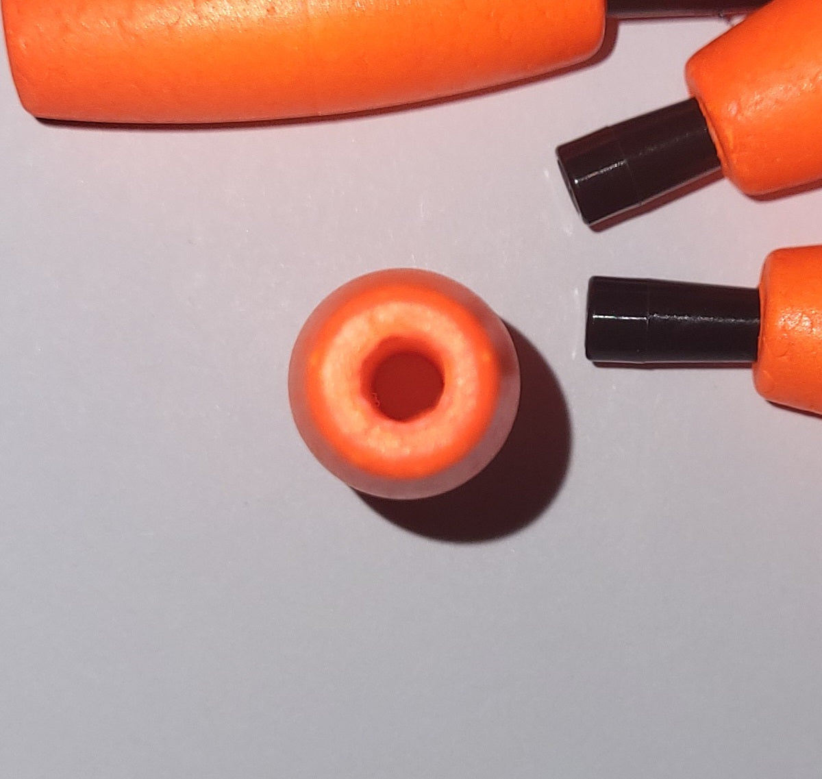 Fishing Floats 1-1/2" Bright Orange HUSKY, 24 Floats Styrofoam Pegged Cigar Shaped
