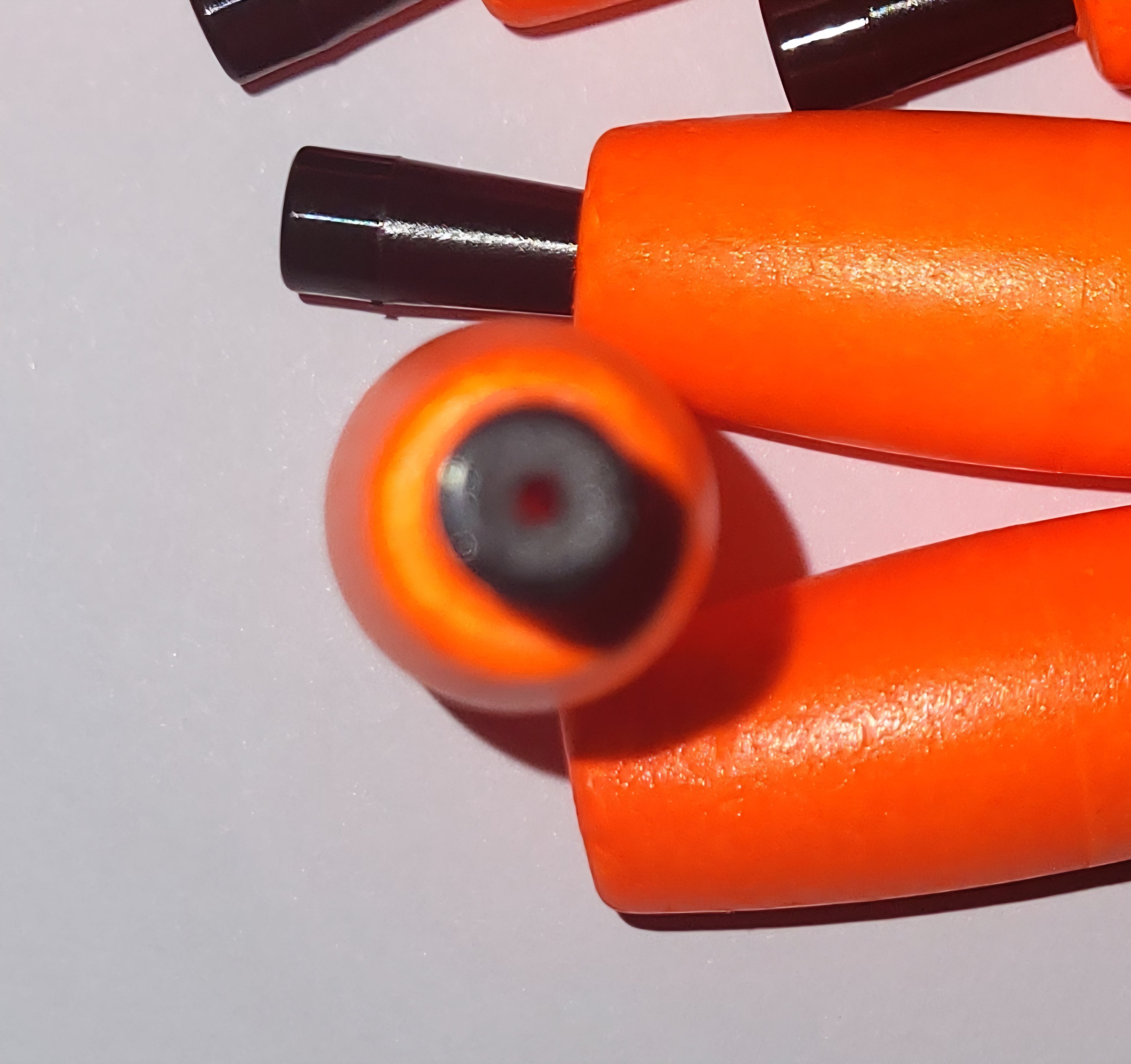 Fishing Floats 1-1/2" Bright Orange HUSKY, 24 Floats Styrofoam Pegged Cigar Shaped