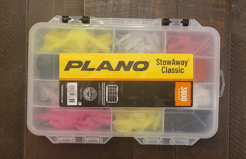 205 pc Soft Plastic Assortment with Plano Stow Away 3600 Tackle Box