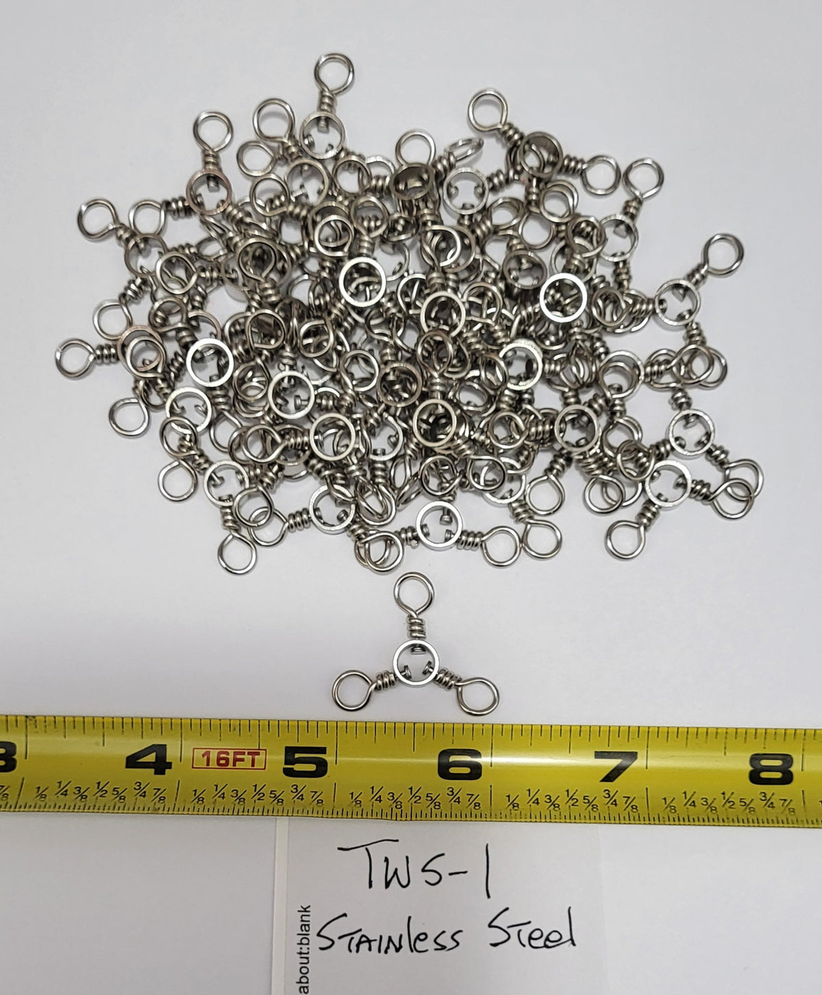3-Way Swivels, 36 ea Size 1, Stainless Steel, 80 lb Test Heavy Duty