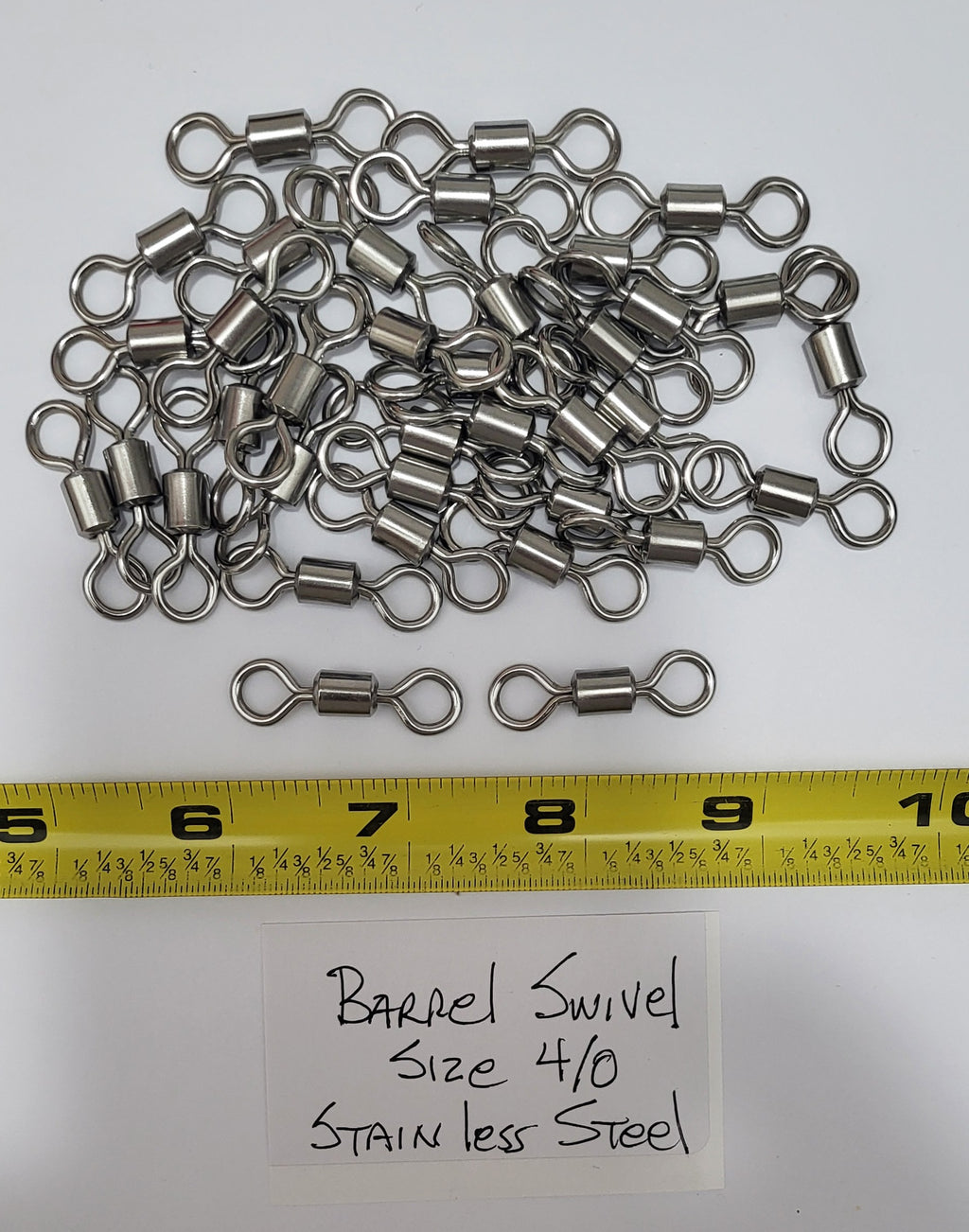 Heavy Duty Large Barrel Swivels, 36 ea Sz 4/0, Stainless Steel, 285 lb Test