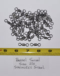 Heavy Duty Large Barrel Swivels, 48 ea Sz 2/0, Stainless Steel, 160 lb Test