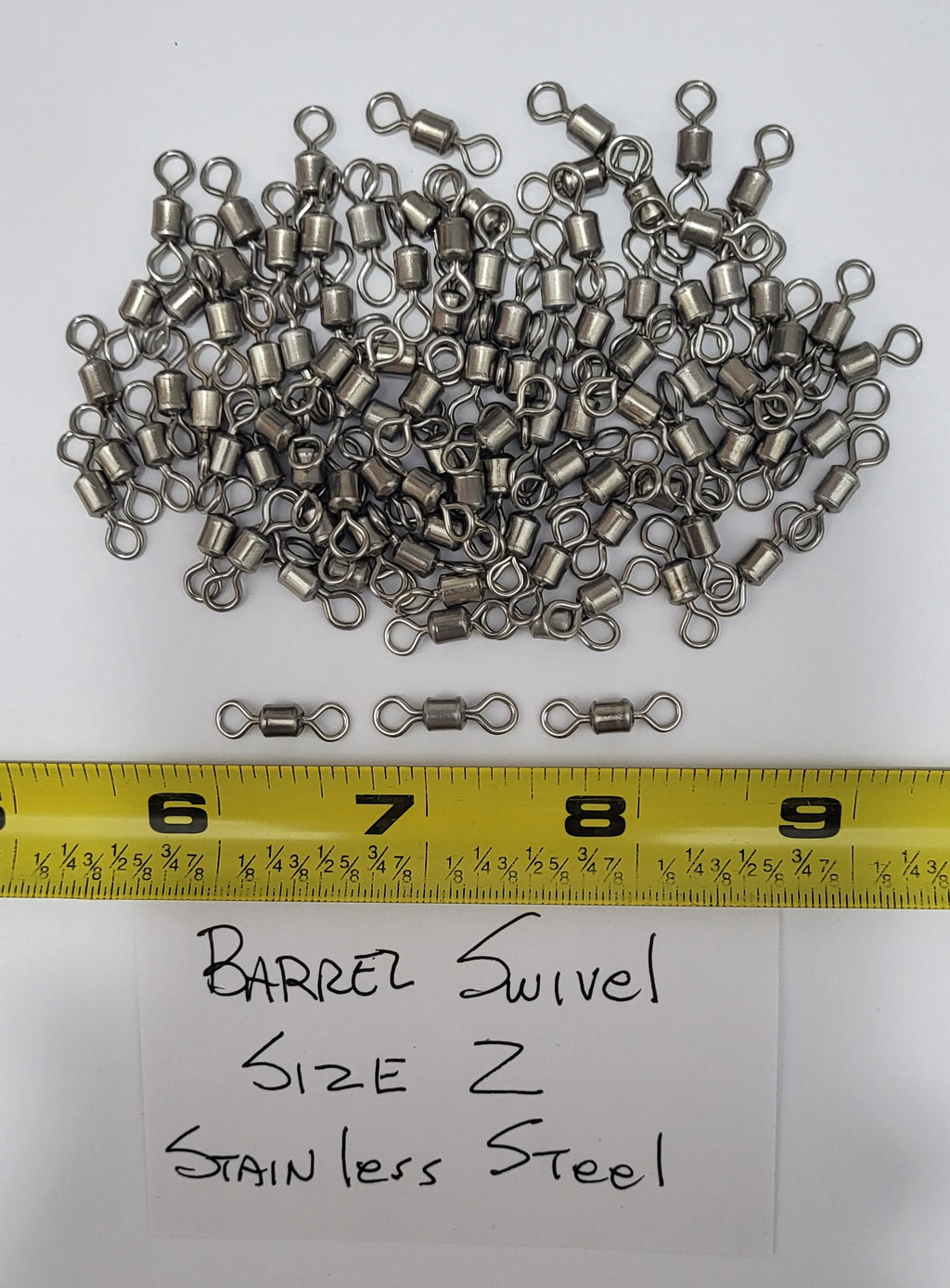 Barrel Swivels, 96 ea Sz 2, Stainless Steel, 90 lb Test