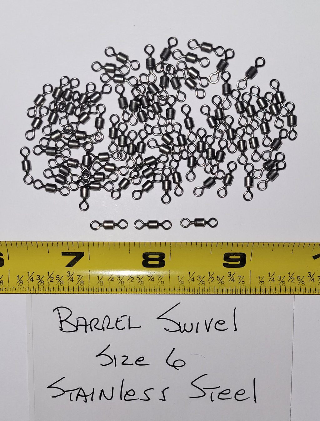 Barrel Swivels, 96 ea Sz 6, Stainless Steel, 65 lb Test