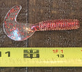 48 pcs, Injured Shad, Transparent Red Flash Color 2-3/4 in lengthy x 3/8 in diameter Large Body Soft Plastic Curl Tail Grubs