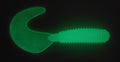 48 pcs, Translucent Luminous GLOW Color 2-3/4 in lengthy x 3/8 in diameter Large Body Soft Plastic Curl Tail Grubs
