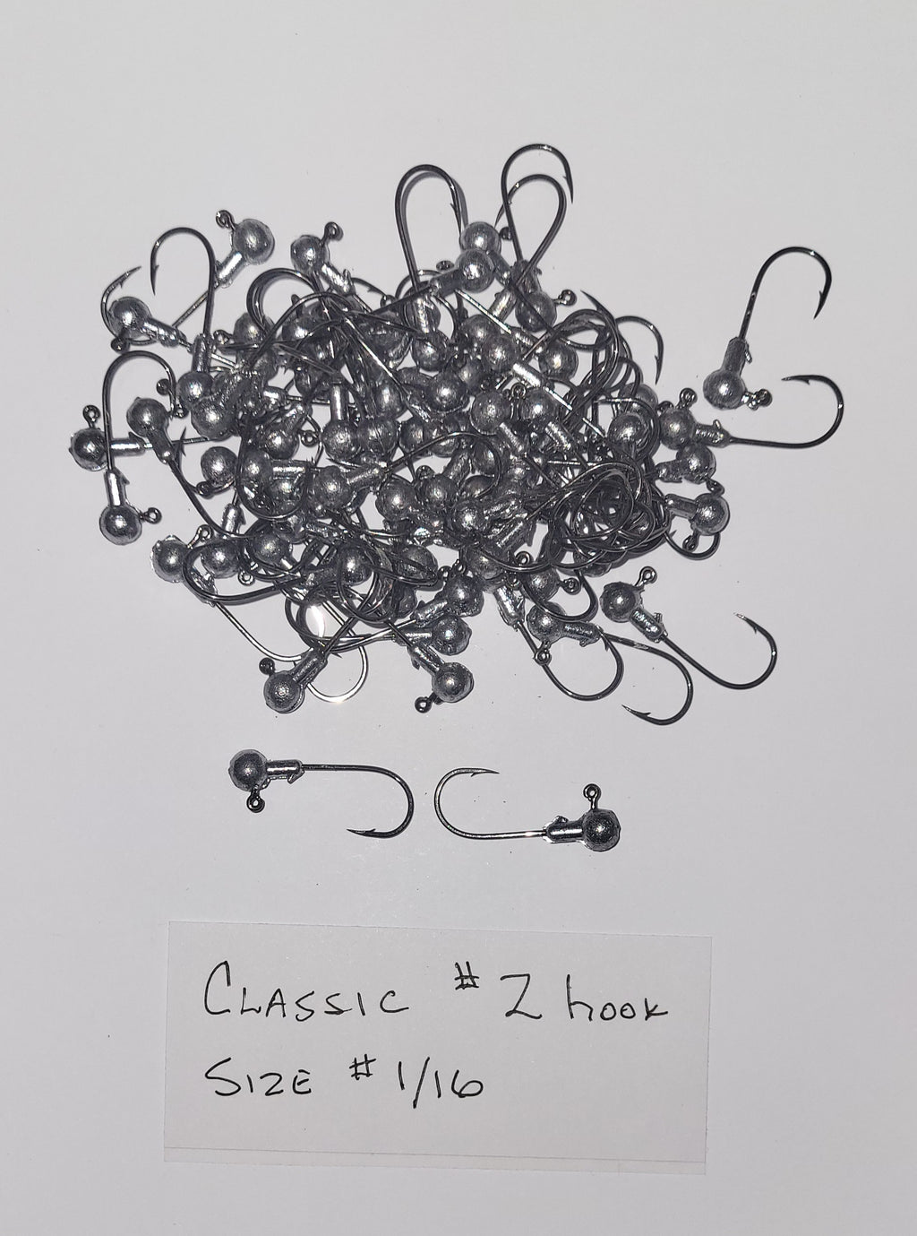 Jig Heads 48 ea, size# 1/16 #2, Clear Coated, No Paint, Classic Hook