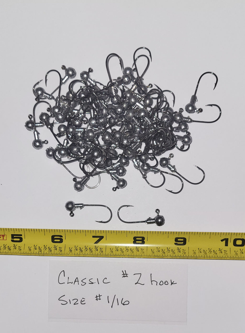 Jig Heads 48 ea, size# 1/16 #2, Clear Coated, No Paint, Classic Hook
