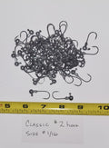 Jig Heads 48 ea, size# 1/16 #2, Clear Coated, No Paint, Classic Hook