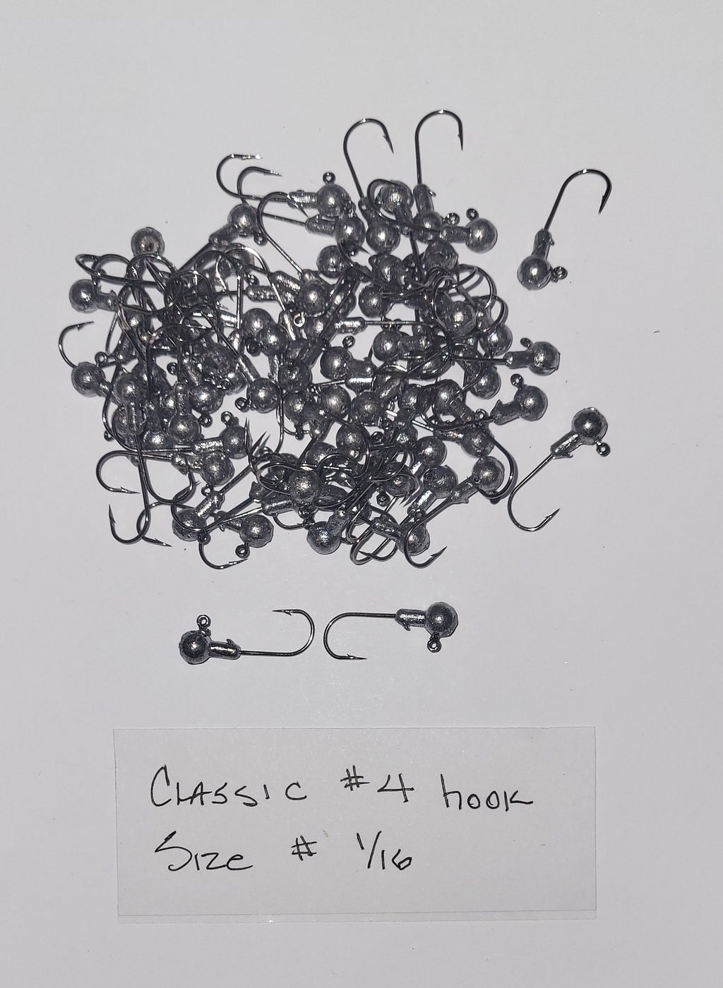 Jig Heads 48 ea, size# 1/16 #4 Clear Coat, No Paint, Classic Hook