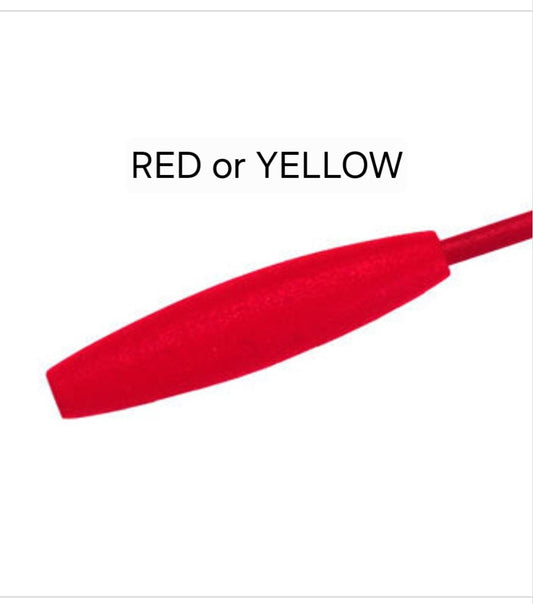 24 of the 1-1/2 inch Small Diameter, Bright Red, Cigar Styrofoam Float, Solid Peg