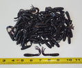 Triple Tail Tri-Tip Smoke Black Red Flash Color 2 inch 100 Pack Curl Tail Grubs