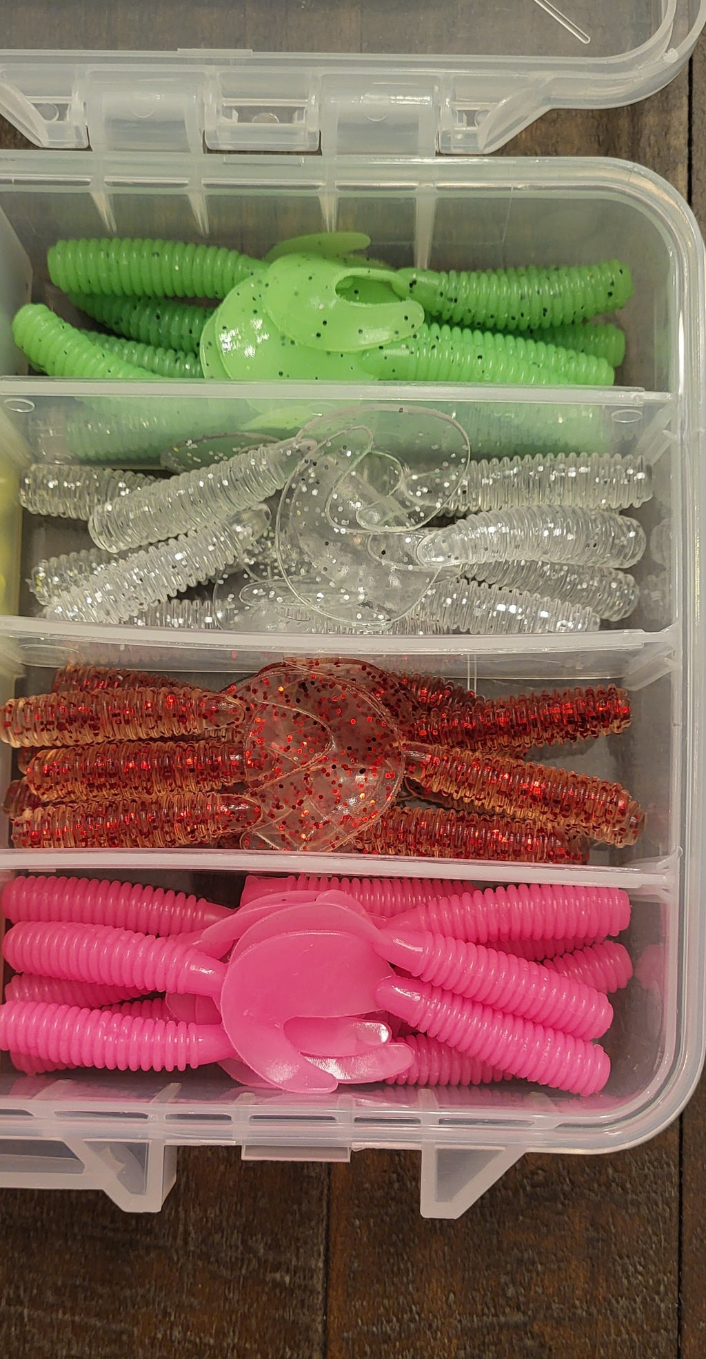 145 pc Soft Plastic Bass , Walleye, Trout Kit in a Plano Stow Away 3600 Tackle Box