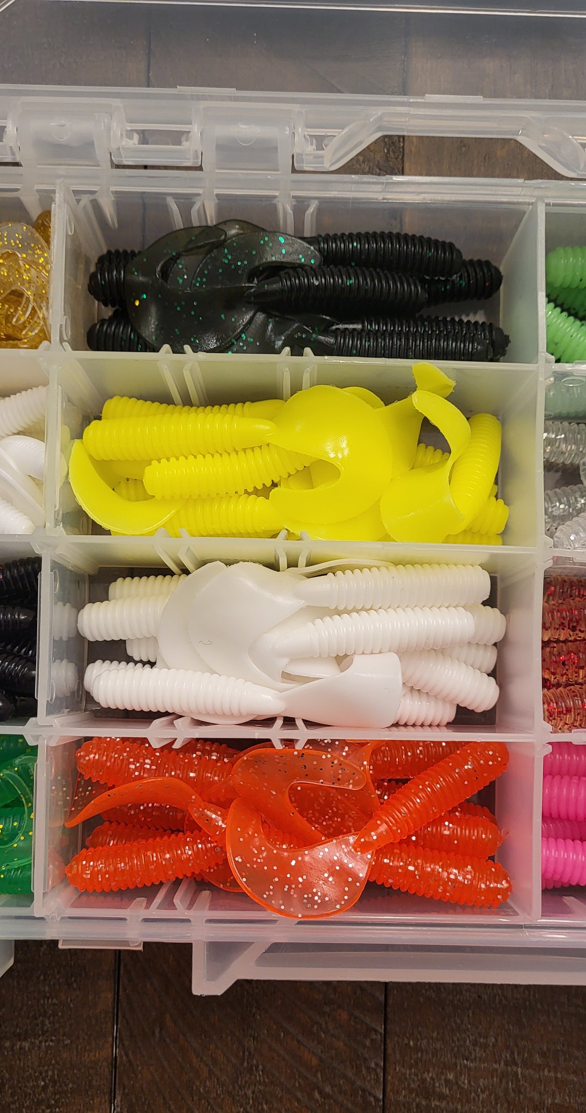 145 pc Soft Plastic Bass , Walleye, Trout Kit in a Plano Stow Away 3600 Tackle Box